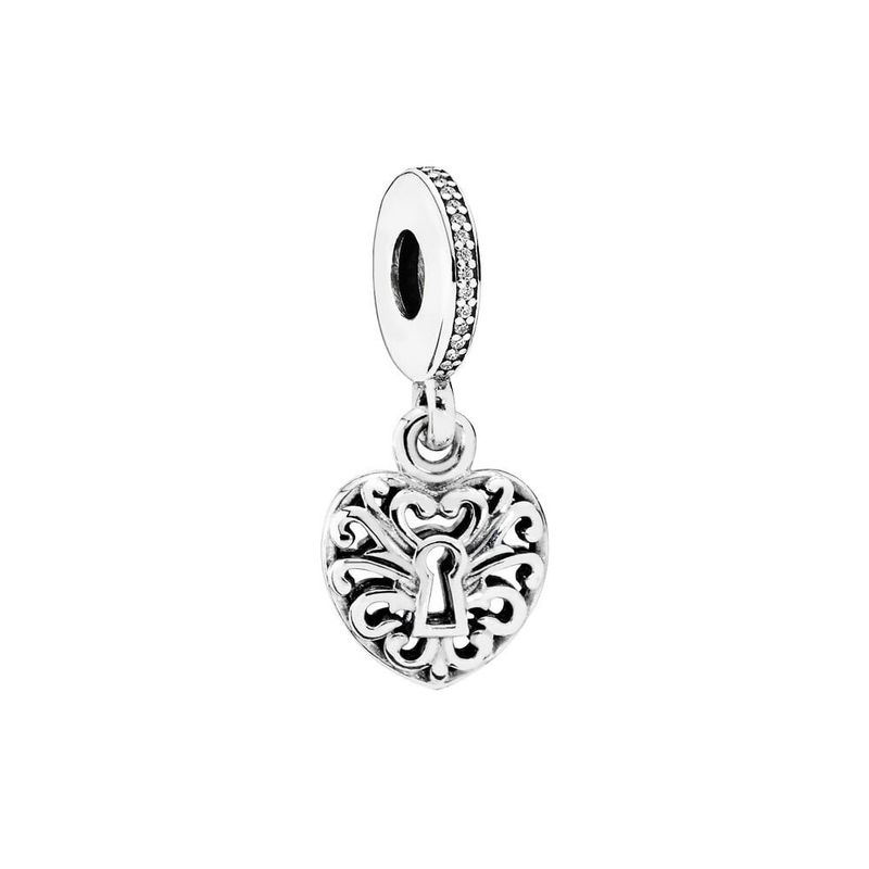 آویز گردنبند نقره زنانه پاندورا مدل heart lock